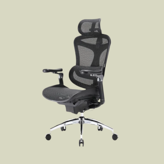 Ergonomic mesh office chair with lumbar support and adjustable height for comfort