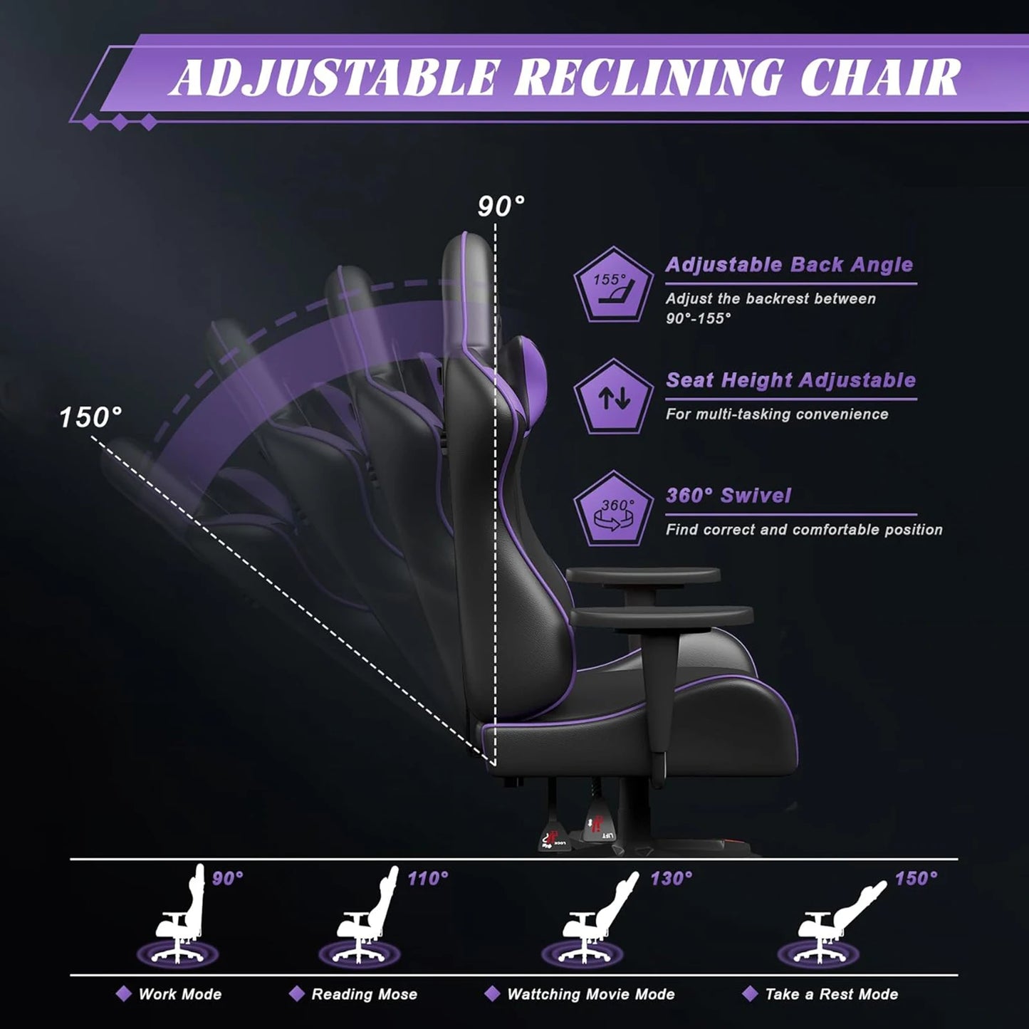 RVIP Infinity Purple Gaming Chair